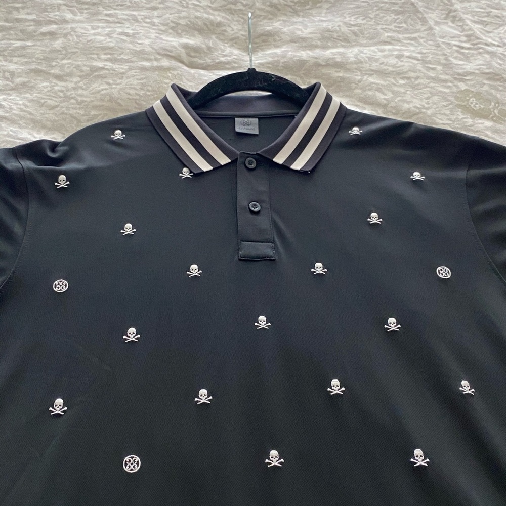 G/Fore Skull Embroidered Stretch Polo